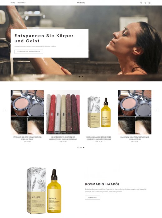 Onlineshop für Kosmetik Produkte