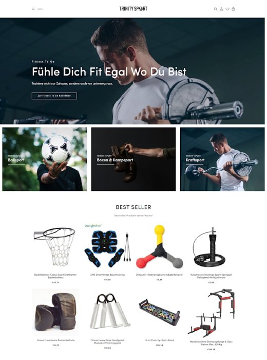 Onlineshop für Fitness Produkte