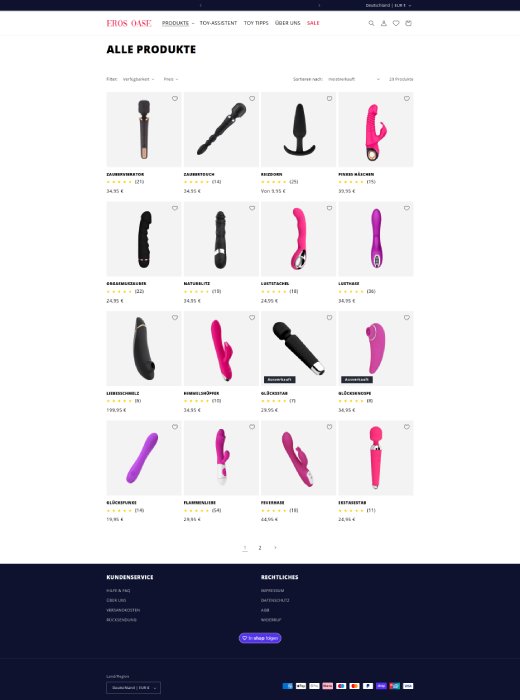 Onlineshop für Erotik Produkte