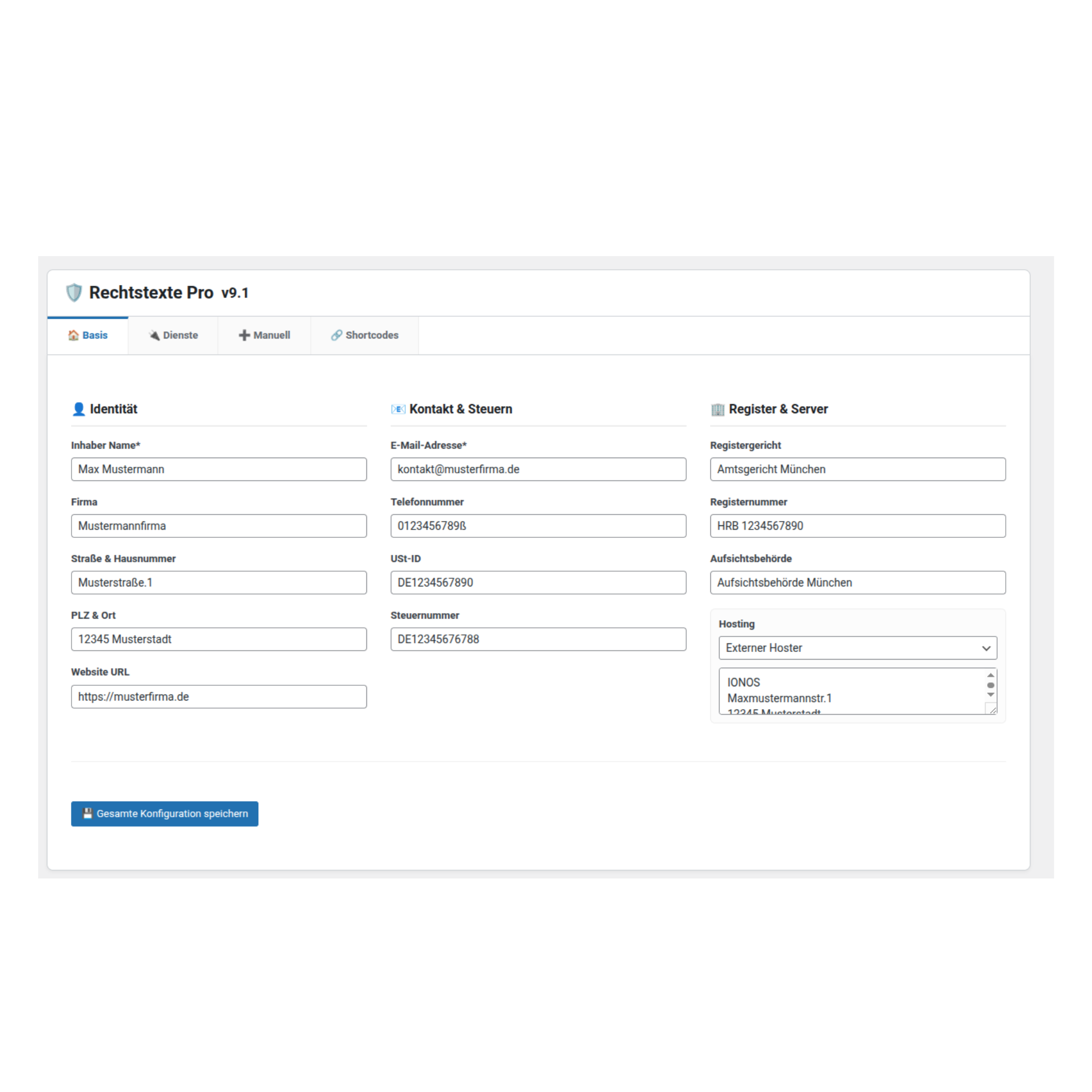 wp rechtstexte pro | dsgvo datenschutz, impressum & cookies für wordpress (kein abo & custom json)